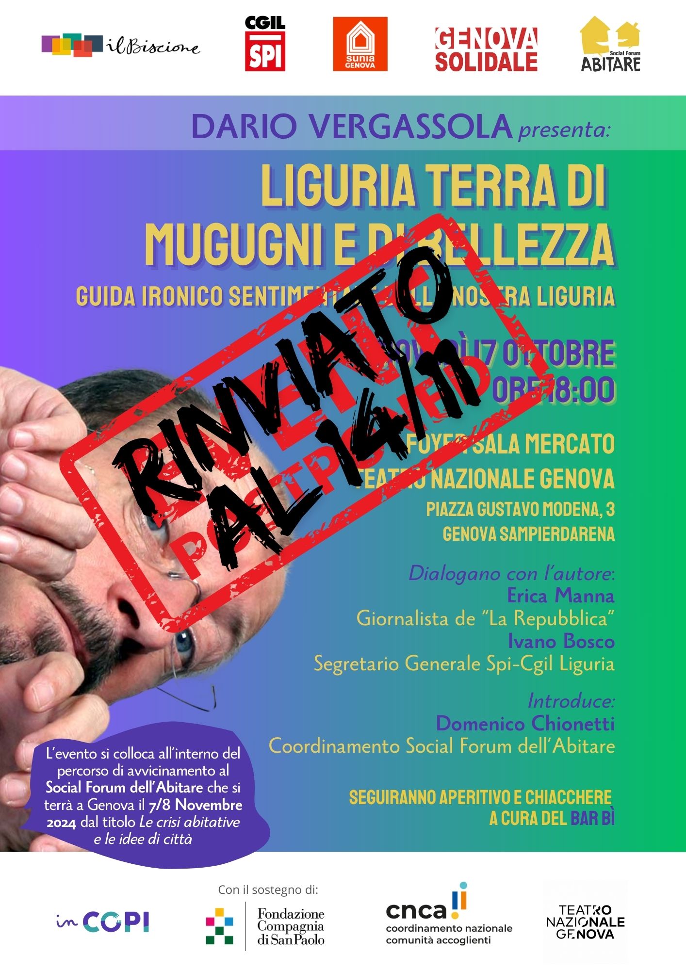 ATTENZIONE: EVENTO RINVIATO AL 14/11/2024