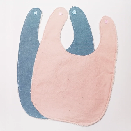 bavaglino blu e rosa insieme